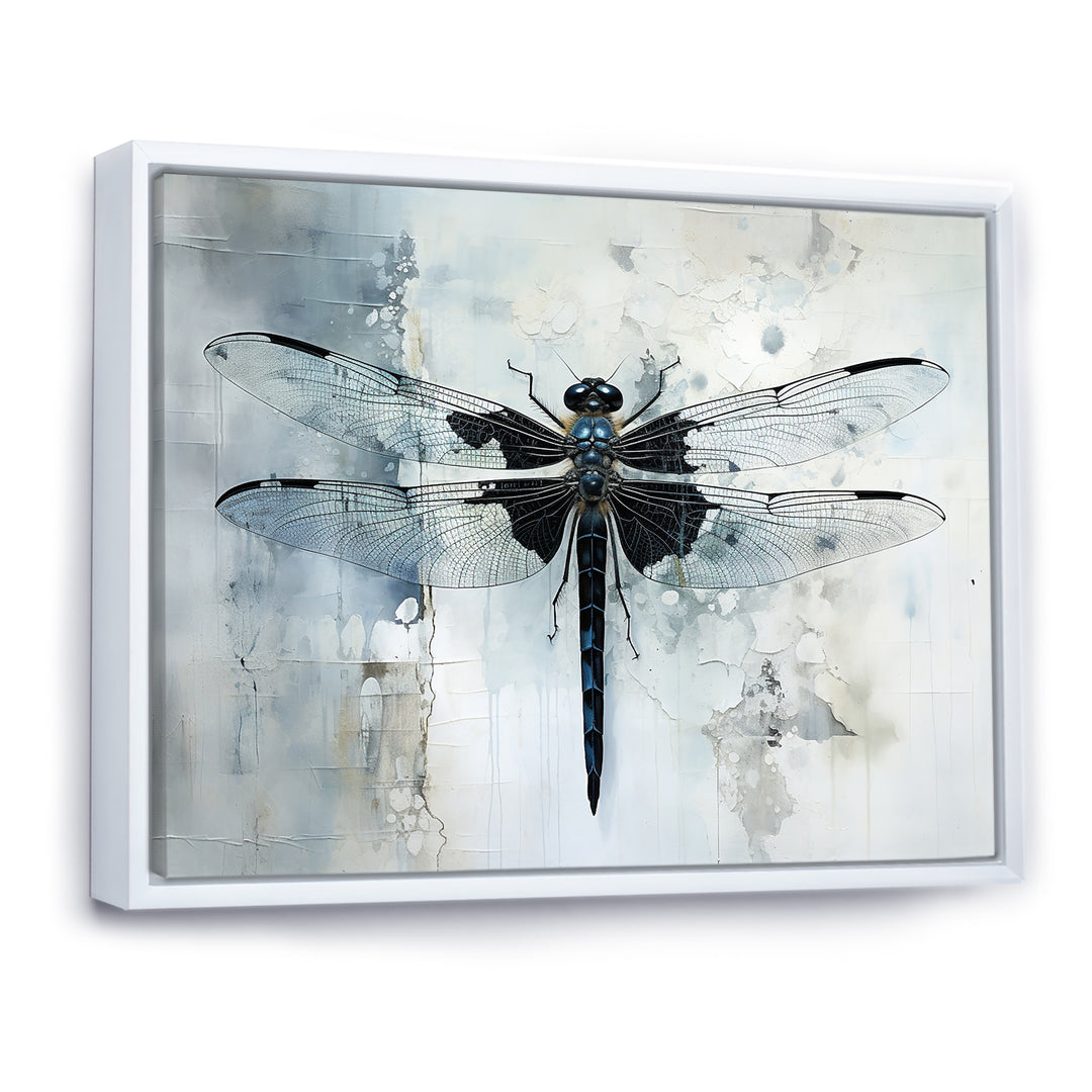 Dragonfly Elegance - Gray Dragonfly Wall Art