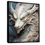 Epic Blue And Grey Dragon Odyssey I - Abstract Canvas Wall Art