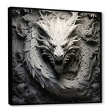 Chinese Black And White Dragon - Dragons Living Room Wall Art