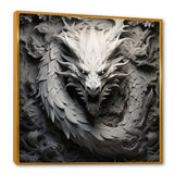 Chinese Black And White Dragon - Dragons Living Room Wall Art