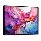 Symphony Purple And Blue Drip Painting - Abstract Canvas Wall Art