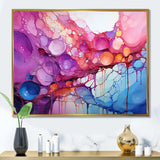 Symphony Purple And Blue Drip Painting - Abstract Canvas Wall Art