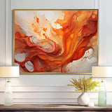 Abstract Red Firestorm Symphony I - Abstract Canvas Wall Art