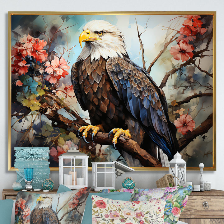 Mosaic Bold Eagle Majesty - Brown Eagle Wall Art