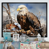 Brown Resilient Bold Eagle - Eagle Bedroom Wall Art