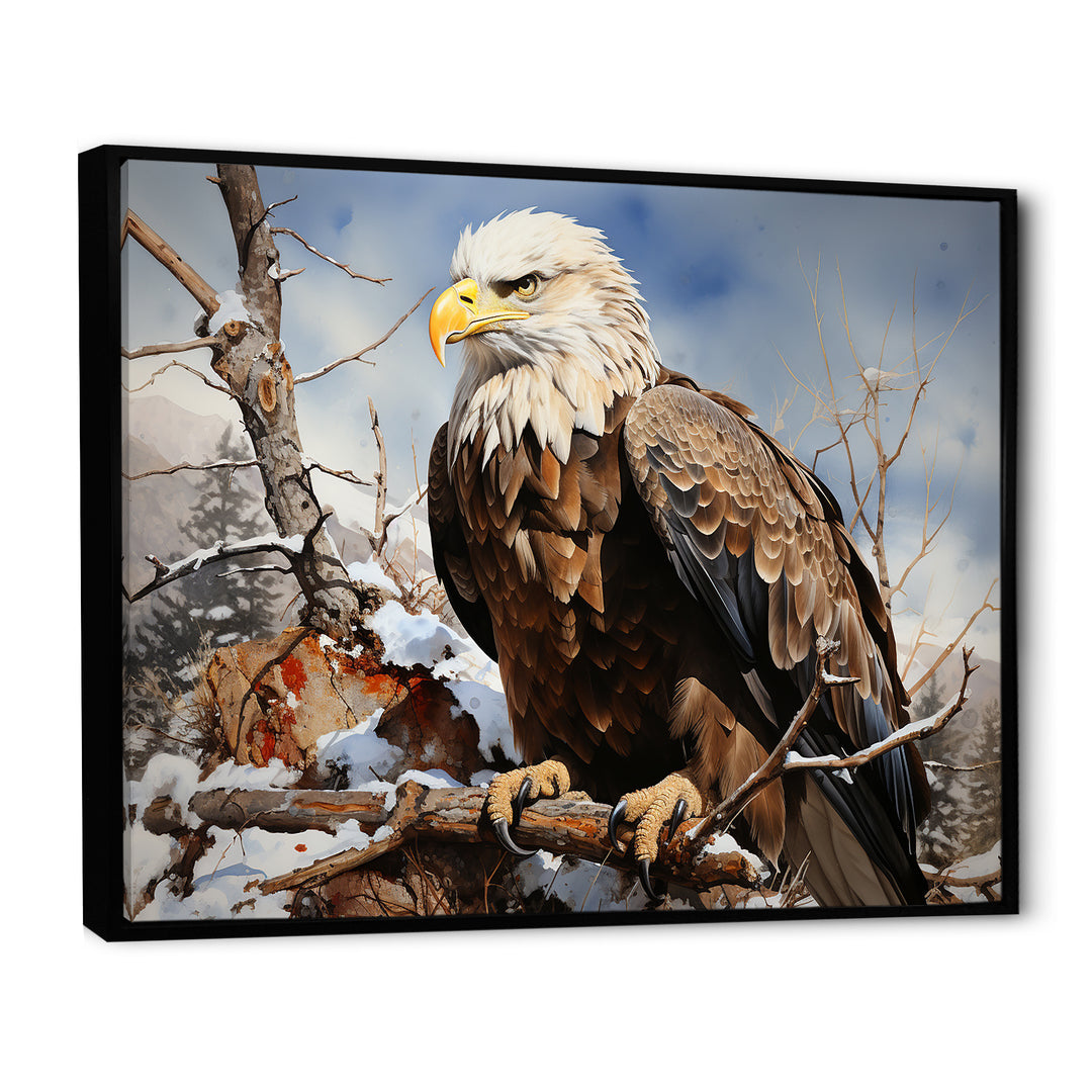 Brown Resilient Bold Eagle - Eagle Bedroom Wall Art