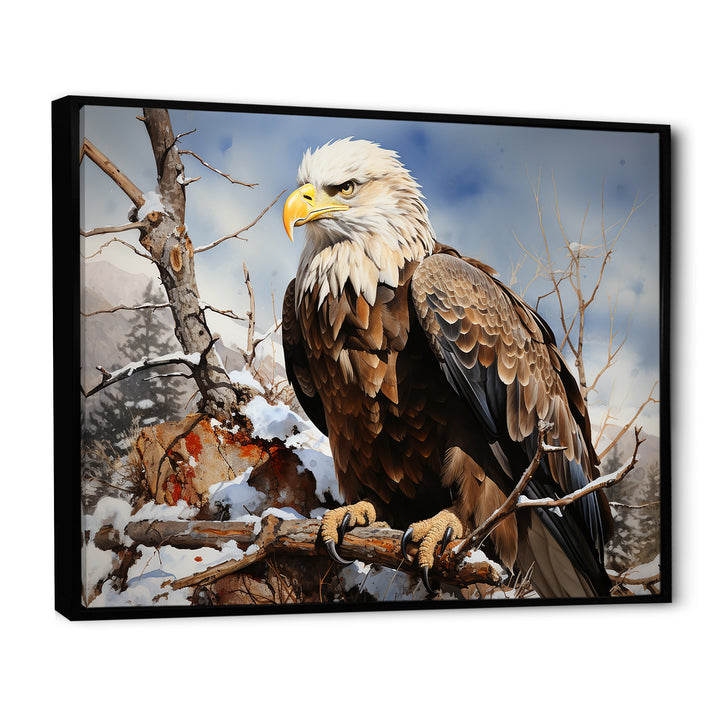 Brown Resilient Bold Eagle - Eagle Bedroom Wall Art