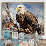 Brown Resilient Bold Eagle - Eagle Bedroom Wall Art