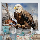 Brown Resilient Bold Eagle - Eagle Bedroom Wall Art