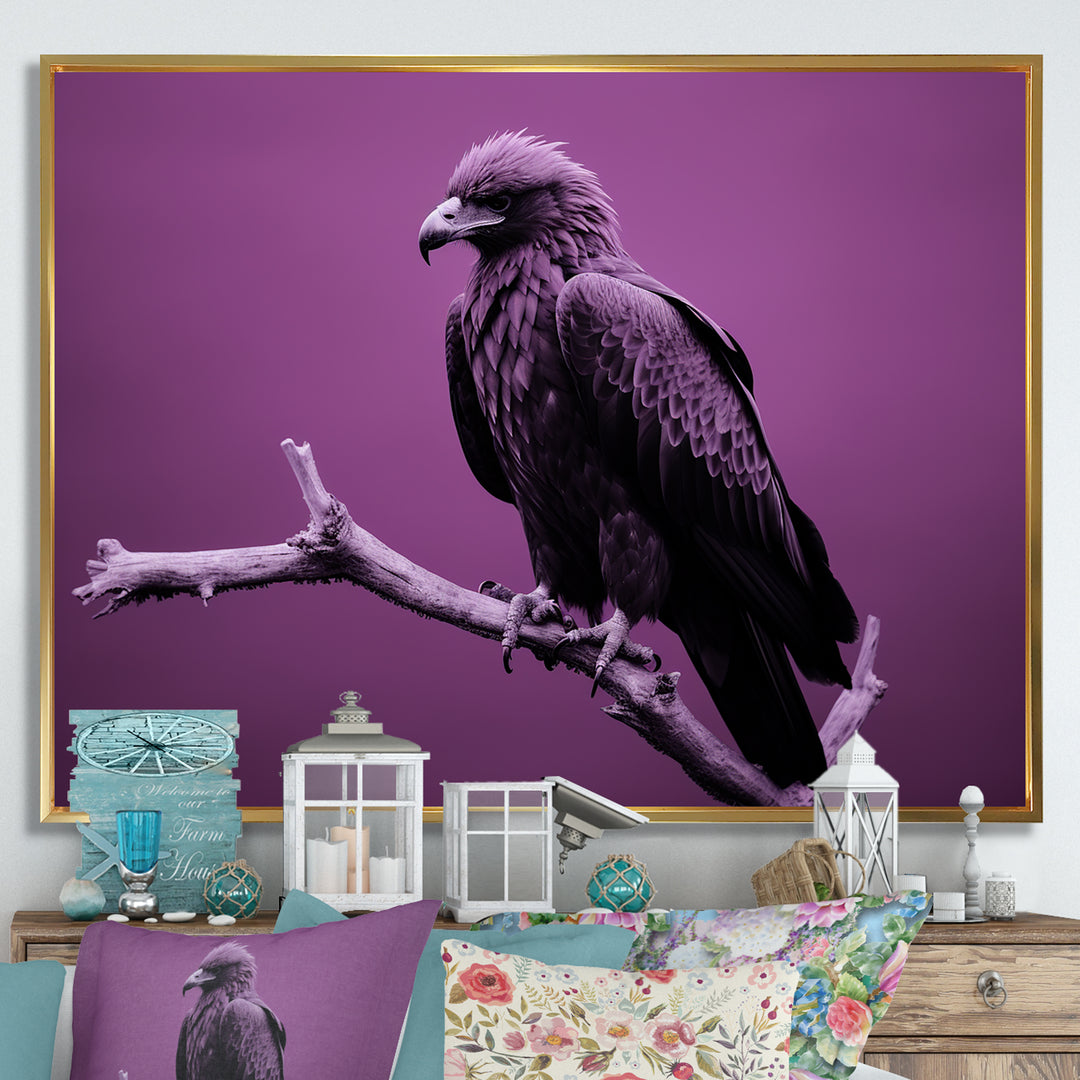 Purple Eagle S Grace At Branch Domain - Eagle Wall Decor