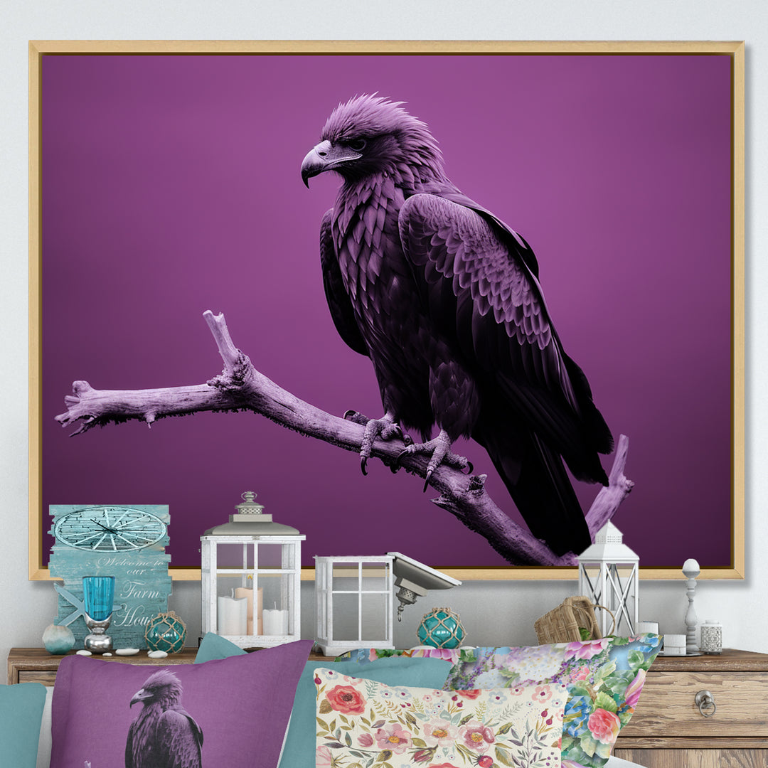 Purple Eagle S Grace At Branch Domain - Eagle Wall Decor