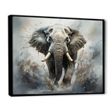Elephant Symphony Stampede - Gray Elephant Wall Art