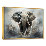Elephant Symphony Stampede - Gray Elephant Wall Art
