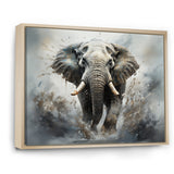 Elephant Symphony Stampede - Gray Elephant Wall Art