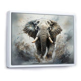 Elephant Symphony Stampede - Gray Elephant Wall Art