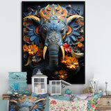 Abstract Elephant Dreamscape Portrait - Elephant Framed Canvas Art