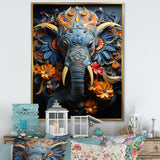 Abstract Elephant Dreamscape Portrait - Elephant Framed Canvas Art