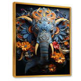 Abstract Elephant Dreamscape Portrait - Elephant Framed Canvas Art
