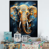 Abstract Elephant Dreamscape Portrait II - Animals Canvas Wall Art