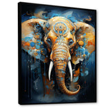 Abstract Elephant Dreamscape Portrait II - Animals Canvas Wall Art