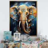 Abstract Elephant Dreamscape Portrait II - Animals Canvas Wall Art