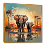 Graceful African Elephants In Motion - Elephant Home Decor Art