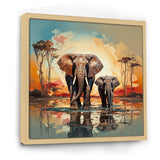 Graceful African Elephants In Motion - Elephant Home Decor Art