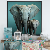 Graceful Elephants In Motion - Elephant Living Room Wall Art