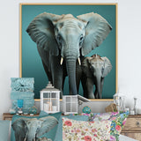Graceful Elephants In Motion - Elephant Living Room Wall Art