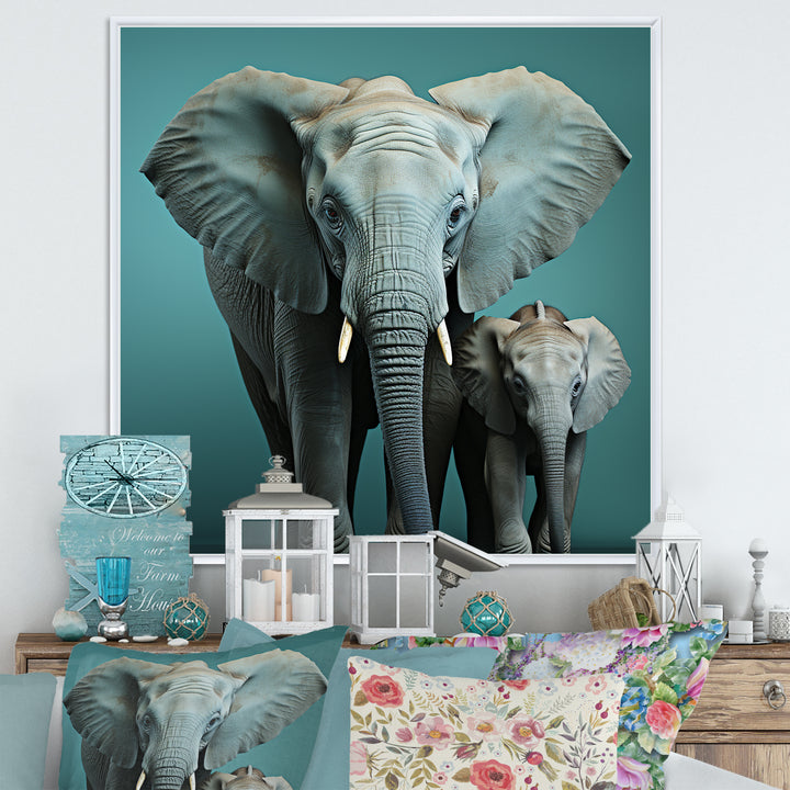 Graceful Elephants In Motion - Elephant Living Room Wall Art