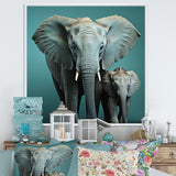 Graceful Elephants In Motion - Elephant Living Room Wall Art