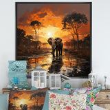 Graceful African Elephant In Motion - Elephant Wall Decor