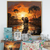 Graceful African Elephant In Motion - Elephant Wall Decor