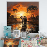Graceful African Elephant In Motion - Elephant Wall Decor