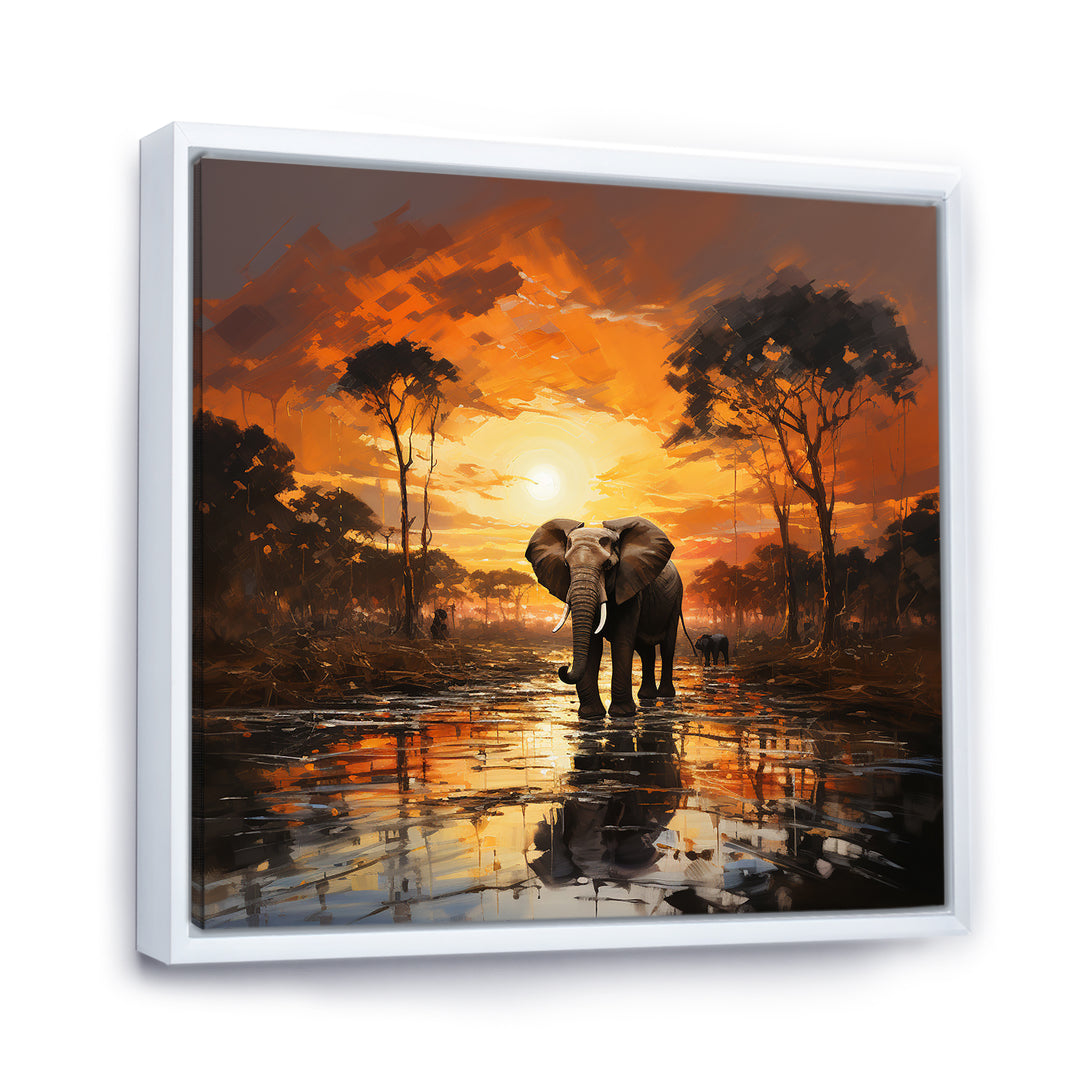 Graceful African Elephant In Motion - Elephant Wall Decor