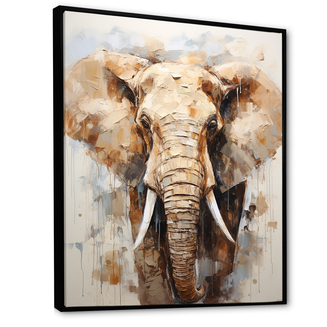 Tusked Elephant Portrait - Elephant Wall Art Prints