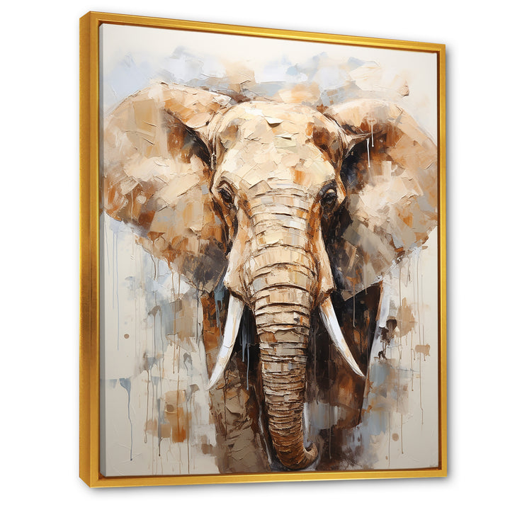Tusked Elephant Portrait - Elephant Wall Art Prints