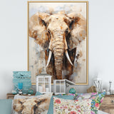 Tusked Elephant Portrait - Elephant Wall Art Prints