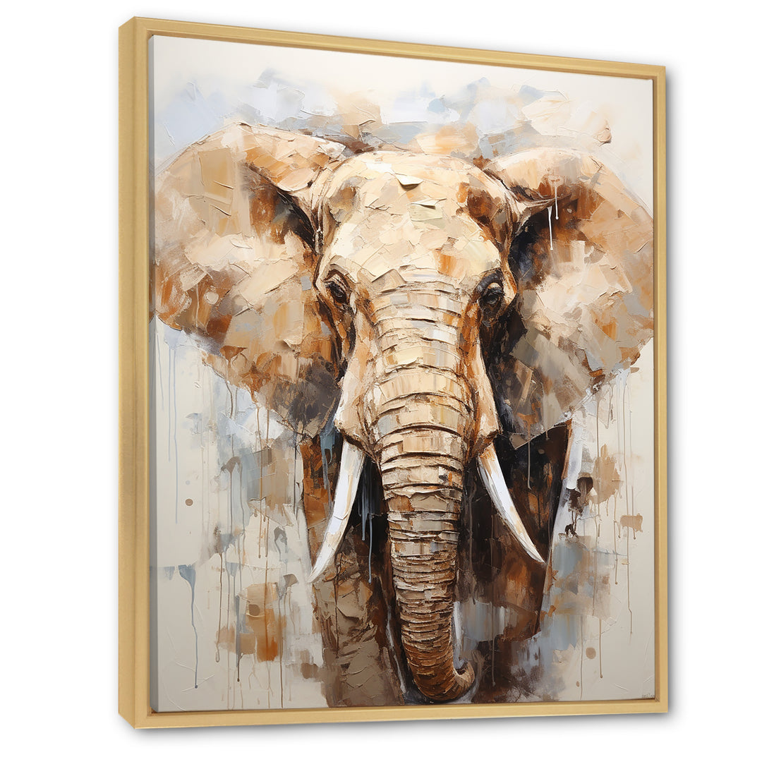 Tusked Elephant Portrait - Elephant Wall Art Prints