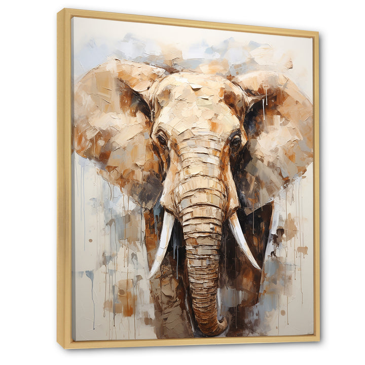 Tusked Elephant Portrait - Elephant Wall Art Prints