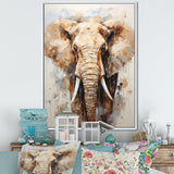 Tusked Elephant Portrait - Elephant Wall Art Prints