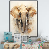 Gentle Elephant Giants - Beige Elephant Wall Art