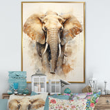 Gentle Elephant Giants - Beige Elephant Wall Art