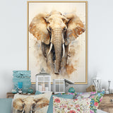 Gentle Elephant Giants - Beige Elephant Wall Art