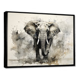 Elegant Elephant In Motion - Elephant Large Canvas Wall Art