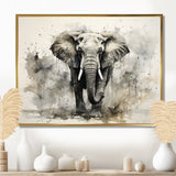 Elegant Elephant In Motion - Elephant Large Canvas Wall Art