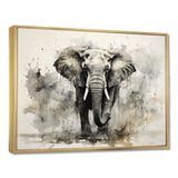 Elegant Elephant In Motion - Elephant Large Canvas Wall Art