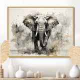 Elegant Elephant In Motion - Elephant Large Canvas Wall Art
