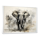 Elegant Elephant In Motion - Elephant Large Canvas Wall Art