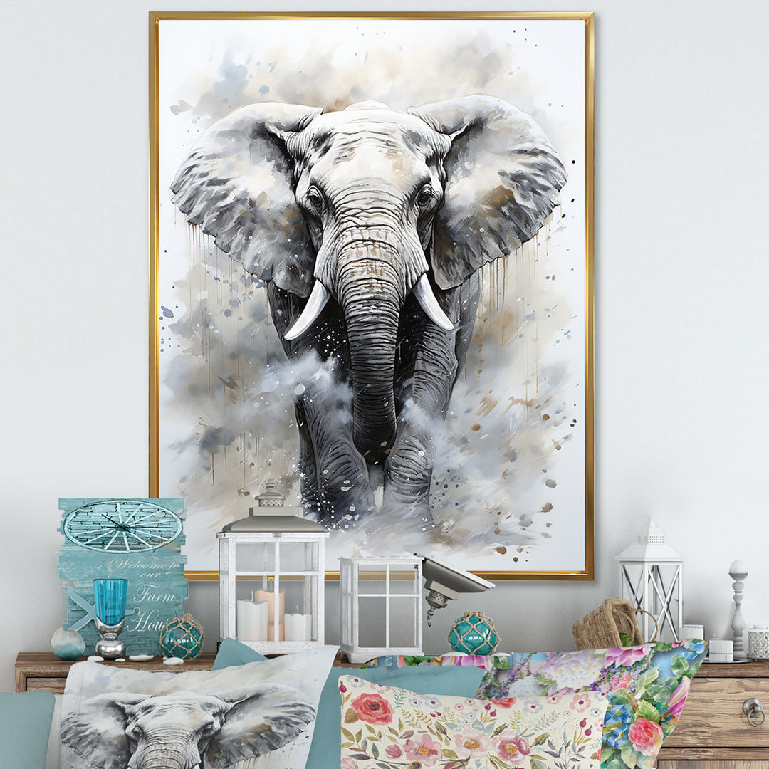 Magnific Elephant Portrait - Elephant Canvas Wall Art